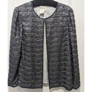 CASSANDRA Stone | Silk Beaded Jacket